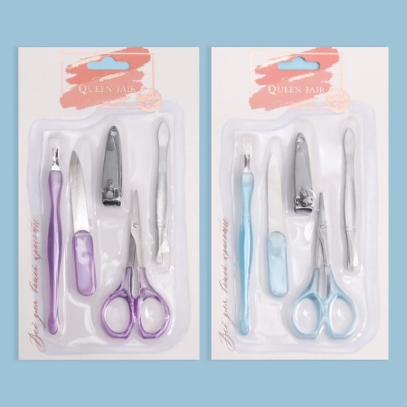Manicure set, 5 items, on a blister, color mix-6
