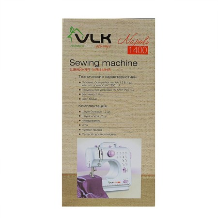 Sewing machine VLK Napoli 1400, 12 operations, 4haa/from the network, white-pink-13