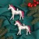 Christmas tree decoration "Fairytale unicorns" (set 2 pcs) 9x9 cm, silver