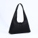 Soper bag with zipper, black color