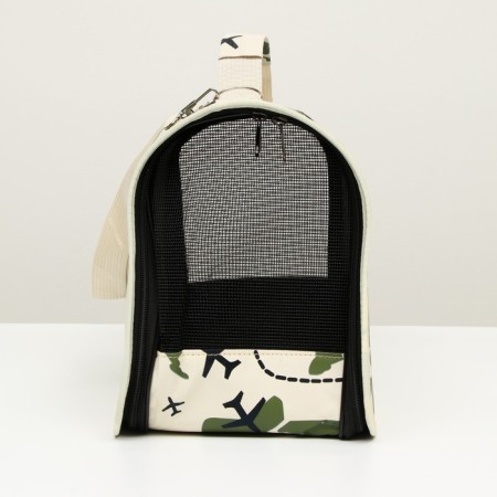 Bag - Animal Carriage "Airplanes", White, Size S, 37.5 x 17 x 22 cm-3