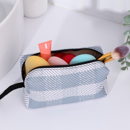 Lightning cosmetic bag, gray color-3