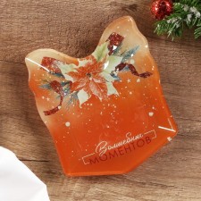 A plate in the form of a gift of 