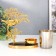 Summary metal, glass for 1 candle "Bird on a tree" D-5 cm, gold 8x15x17.5 cm