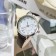 Women's watch "cat", d-2.8 cm, black strap
