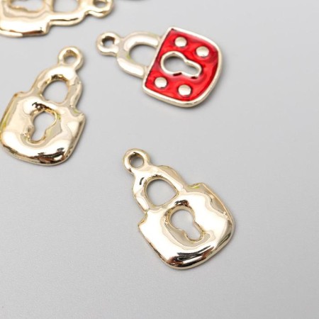 Decor for creativity Metal "Red Label" silver, enamel 1.6x1.1 cm-1