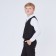 School vest for a boy, black, height 146 (36/m)