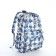 School backpack from textiles on lightning, 3 pockets, blue color