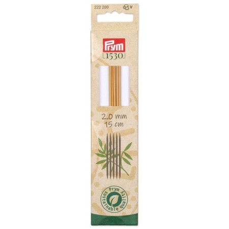 Stock, bamboo, 2.0 mm/15cm knitting needles, 5 pcs