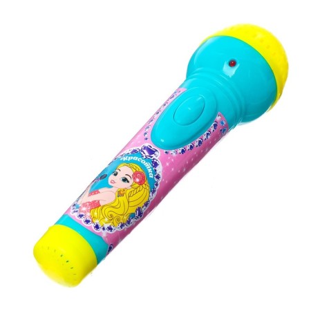 Musical microphone "beauty", light, sound, works from batteries-1