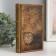 Broke-book metal, leatherette "Old map and watch" 20x12x4 cm