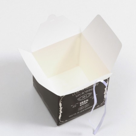 Folding box "100% man", 14 x 14 x 14 cm-2