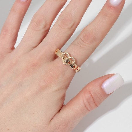 Ring "Heart" belt, color gold, dimensionless-1