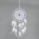 Dreams of Dreams from the evil eye "White Sun" with feathers 22x60 cm