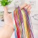 Hair threads, 96 cm, 6 pcs, brilliant color/mix