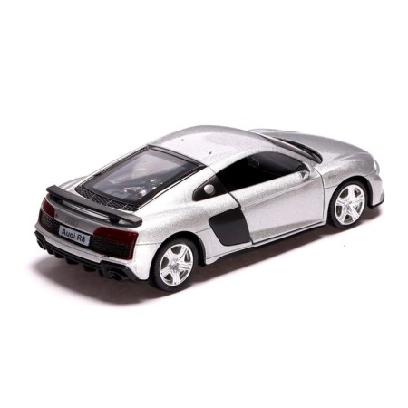 Metal machine Audi R8 Coupe, 1:32, inertia, doors open, color gray.-2