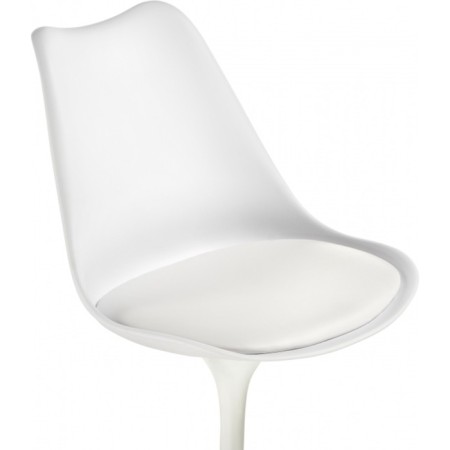 Tulip metal chair metal/plastic, white/white 49.5x52x83 cm-5