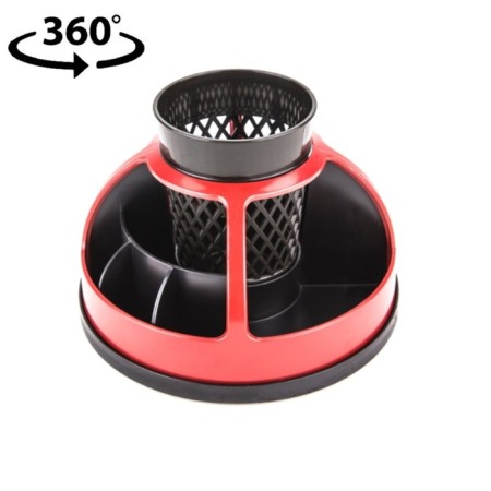 Organizer stand for the Calligrata Office "Carousel" rotating, red