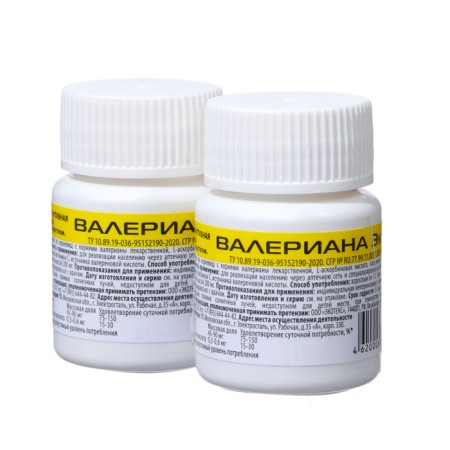 Valerian Ecotektex, 2 UEs of 50 tablets