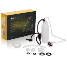 Device for replacing brake fluid and pumping brakes and clutch cylinders