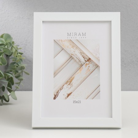 Photo frame plastic "Mira" 15x21 cm, 641801 white-1