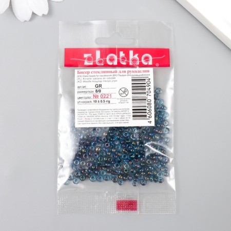 Beads "Zlatka" 08/0, 3 mm, 10 g 0221 T. Sinius-2