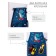 Pockets in the kindergarten "Dinosaur", for a children's locker, 83x24 cm, blue