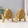 Souvenir Polystone "Golden fish with rhinestones" set 2 pcs 15x9x15 cm