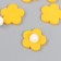 Decor for creativity tree "Flower and core" d-2 cm, set 10+10 pcs yellow