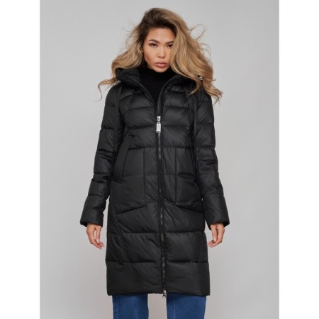 Coat insulated winter female, size 42, black color-9