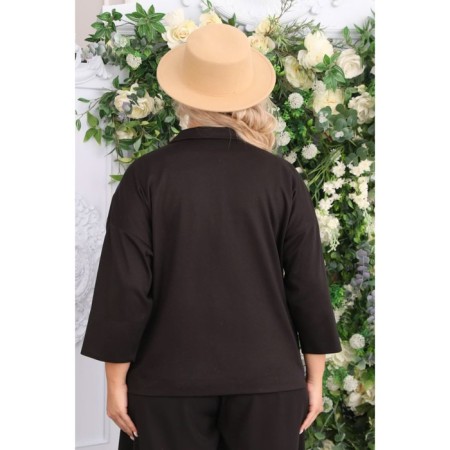 Female jacket, size 52, black color-10
