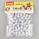 A set of parts for the decor "Bombs with a shine" set 100 pcs., Size 1 pcs: 1 cm, white-silver color