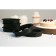 A set of perforated forms for baking shares, internal d = 8 cm, 6 pcs, black color