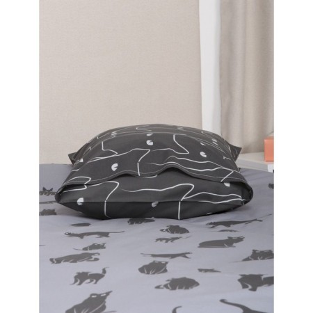 Bed linen 1.5 joint venture "Black cats", size 150x215 cm, 145x210 cm, 50x70 cm-4