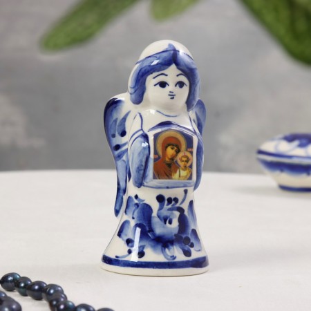 Souvenir "Angel with an icon", Gzhel, 12.5x5.5 cm, mix-6
