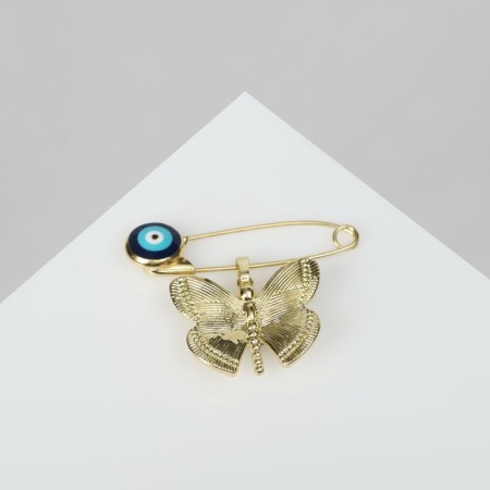 Bulavka-convert “for desires”, the color is blue in gold-1