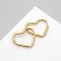 Earrings Metal "Steel" heart, color gold