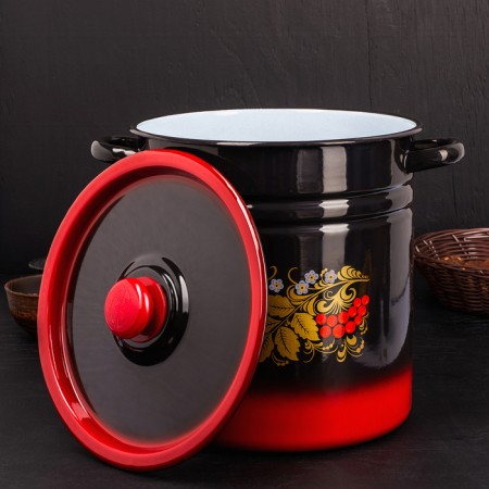 Pan, 12 l, metal cover, induction, color mix-1