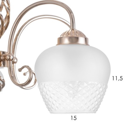 Ebby chandelier 5x60W E27 gold 46x46x88 (48) cm-5