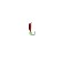 Mormyshka column black, red abdomen + green ball, weight 0.35 g