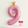Foil ball 40 "Figure 9 with the crown", the color is pink