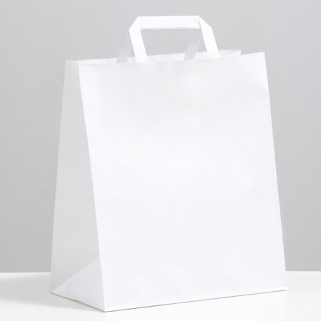 Crafts without printing, white, flat handle 28 x 15 x 32 cm, set 3 pcs