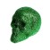 Figure for crafts and decor "Skull", set 6 pcs., Size 1 pcs: 4 × 4.5 × 4.5 cm, green color