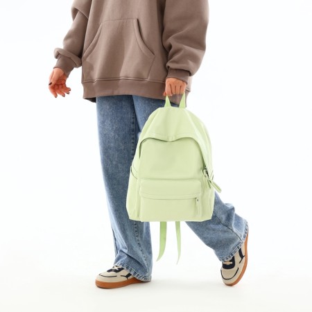 Youth backpack with lightning, 4 pockets, green color-7