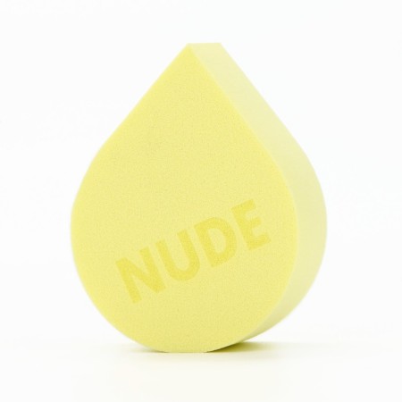 A sponge frame for applying makeup increases when getting wet, the color is light yellow, Beauty Fox