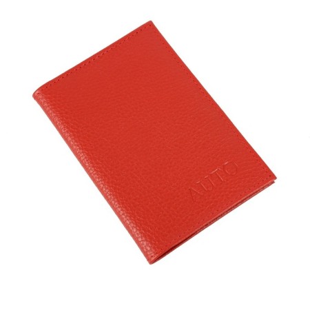 Cover for auto documents without fasteners, cards, red color