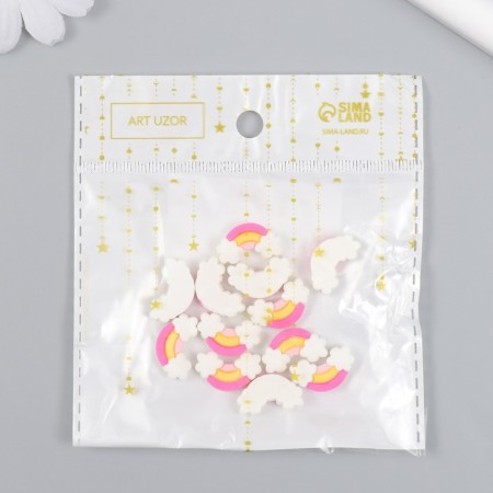 Decor for creativity plastic "Rainbow in the clouds" set of 12 pcs 1.5x1.5 cm-3