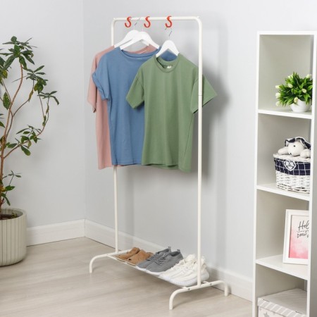 Floor hanger for clothes "Rainbow", 82 × 39 × 147 cm, white color