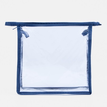 Lightning cosmetic bag, blue/transparent color-2