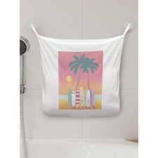 Organizer in a bath on sunset sunset, to store toys and trifles, size 33x39 cm